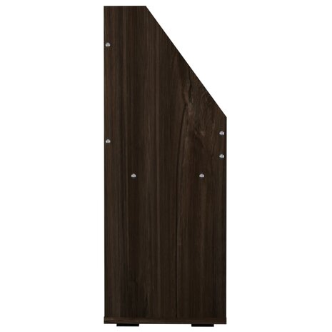 Kindertijdschriftenrek 71x30x78,5 cm bewerkt hout gerookt eiken 5