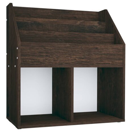 Kindertijdschriftenrek 71x30x78,5 cm bewerkt hout gerookt eiken 2