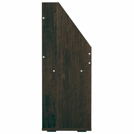Kindertijdschriftenrek 71x30x78,5 cm bewerkt hout gerookt eiken 5