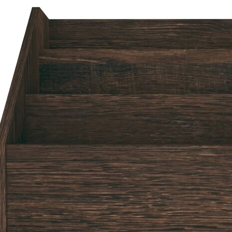 Kindertijdschriftenrek 71x30x78,5 cm bewerkt hout gerookt eiken 6