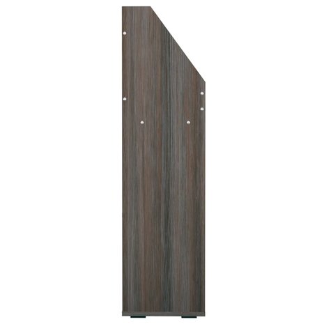 Kindertijdschriftenrek 71x30x114 cm bewerkt hout grijs en eiken 4