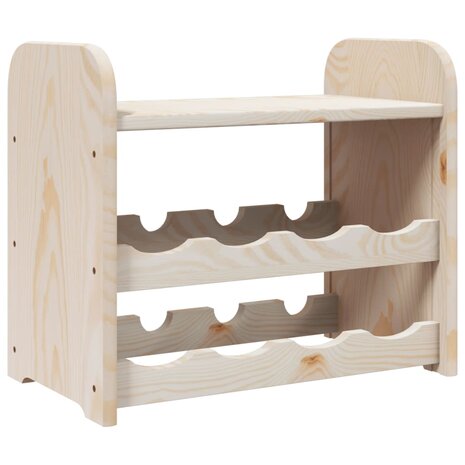 Wijnrek met bovenblad 43x25x37 cm massief grenenhout 7