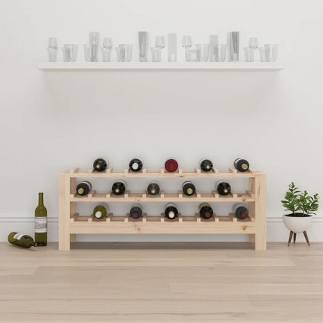 Wijnrek 109,5x30x42 cm massief grenenhout 3