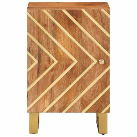 Badkamerkast 38x33,5x58 cm massief mangohout bruin en zwart 4