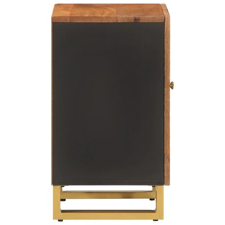 Badkamerkast 38x33,5x58 cm massief mangohout bruin en zwart 5