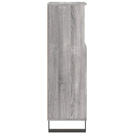Badkamerkast 30x30x100 cm bewerkt hout grijs sonoma eikenkleur 7