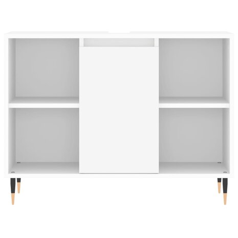 Badkamerkast 80x33x60 cm bewerkt hout wit 6