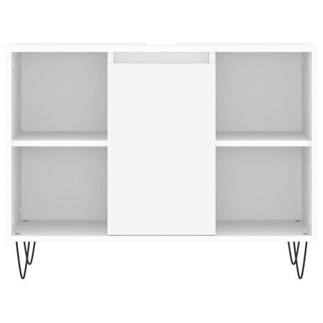 Badkamerkast 80x33x60 cm bewerkt hout wit 5