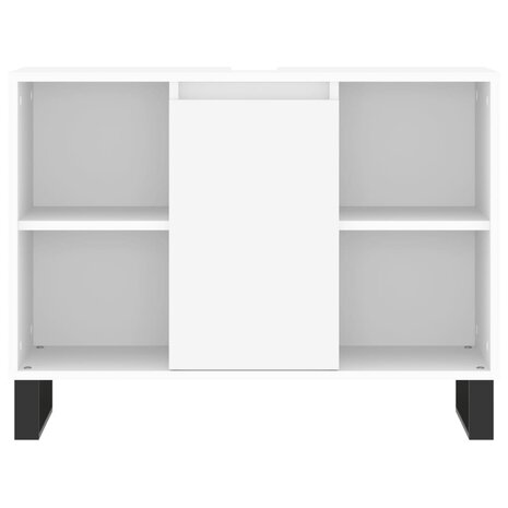 Badkamerkast 80x33x60 cm bewerkt hout wit 6