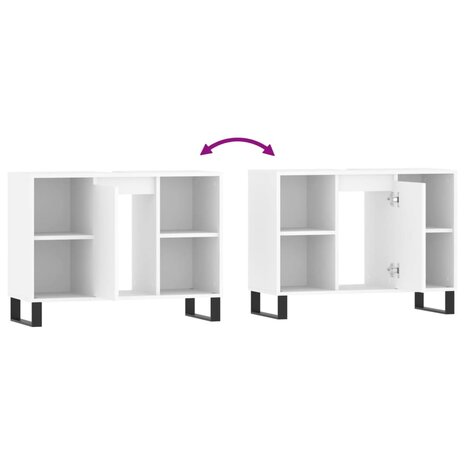 Badkamerkast 80x33x60 cm bewerkt hout wit 9