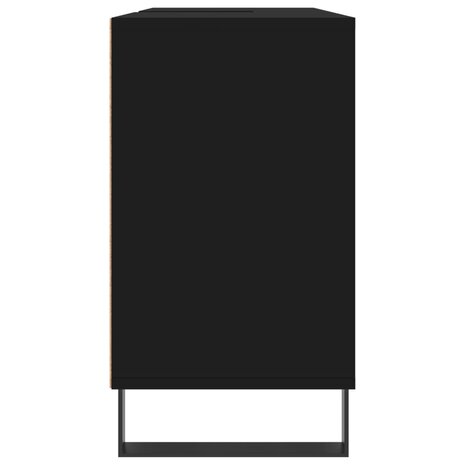 Badkamerkast 80x33x60 cm bewerkt hout zwart 7