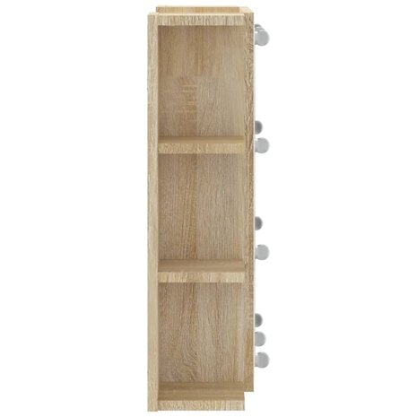 Spiegelkast met LED-verlichting 70x16,5x60 cm sonoma eikenkleur 9