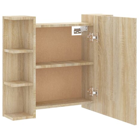 Spiegelkast met LED-verlichting 70x16,5x60 cm sonoma eikenkleur 11