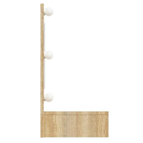 Spiegelkast met LED-verlichting 90x31,5x62 cm sonoma eikenkleur 5
