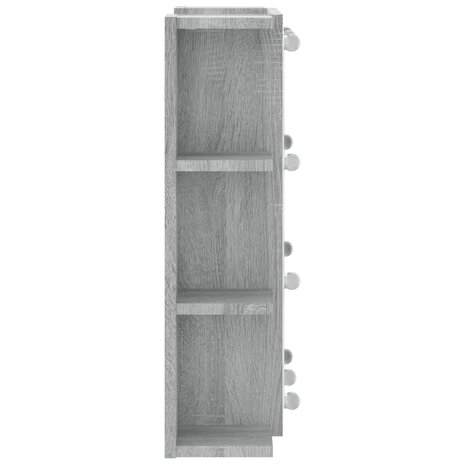 Spiegelkast met LED-verlichting 70x16,5x60 cm grijs sonoma 9