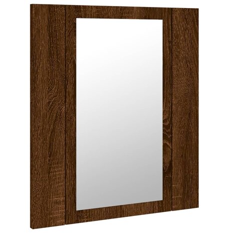 Badkamerspiegelkast LED 40x12x45 cm bewerkt hout bruineiken 9