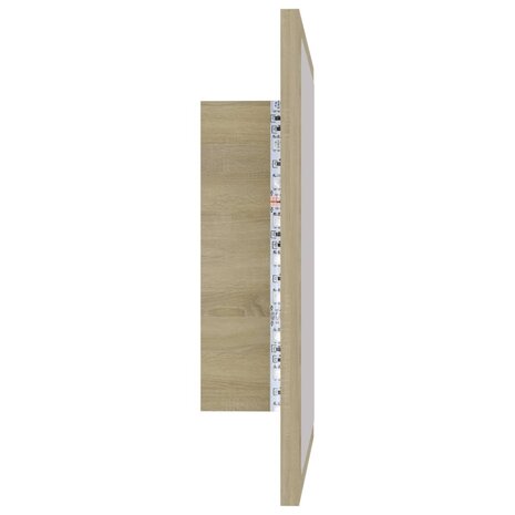 Badkamerspiegel LED 40x8,5x37 cm acryl sonoma eikenkleurig 9