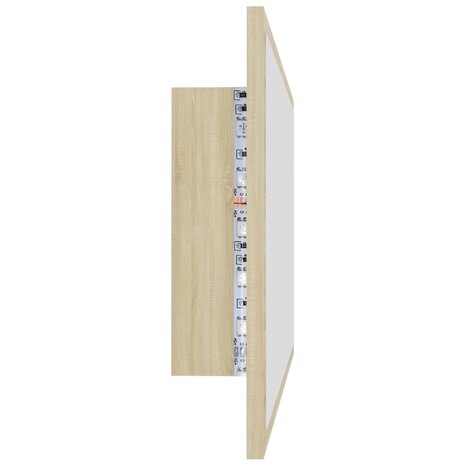 Badkamerspiegel LED 80x8,5x37 cm acryl sonoma eikenkleurig 8