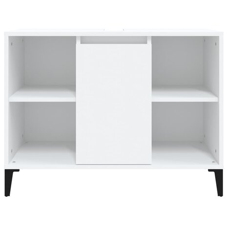 Wastafelkast 80x33x60 cm bewerkt hout wit 6