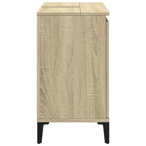 Wastafelkast 58x33x60 cm bewerkt hout sonoma eikenkleurig 5
