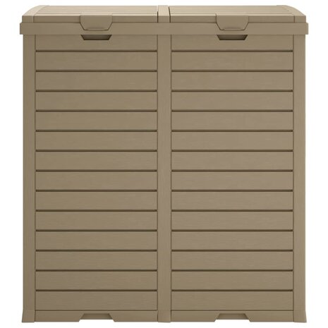 Vuilnisbak voor buiten 78x41x86 cm polypropeen lichtbruin 5