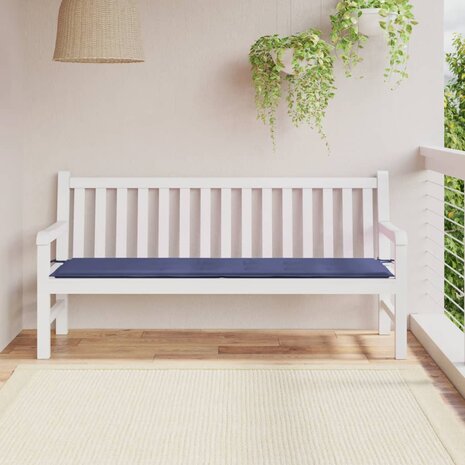 Tuinbankkussen 180x50x3 cm oxford stof marineblauw 1