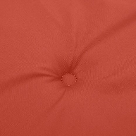 Stoelkussens 2 st lage rug 100x50x4 cm stof gemêleerd rood 6