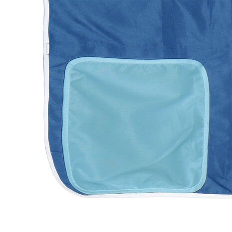 Kinderhoogslaper met gordijnen 90x190 cm grenenhout blauw 12