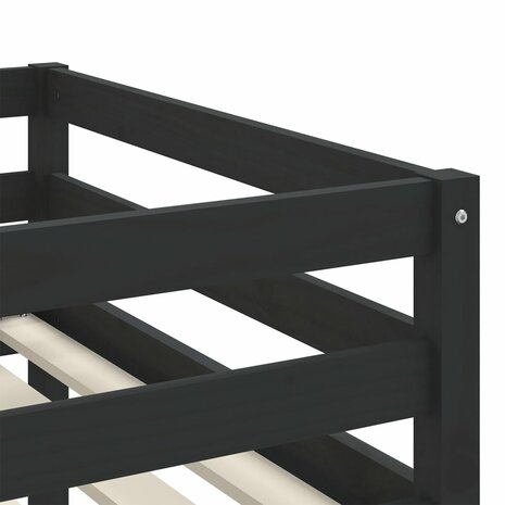 Kinderhoogslaper met gordijnen 80x200 cm grenenhout blauw 10