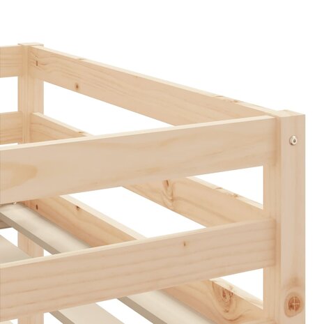 Kinderhoogslaper met tunnel 90x200 cm grenenhout wit en zwart 10