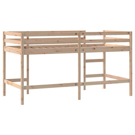 Kinderhoogslaper met ladder 90x200 cm massief grenenhout 7