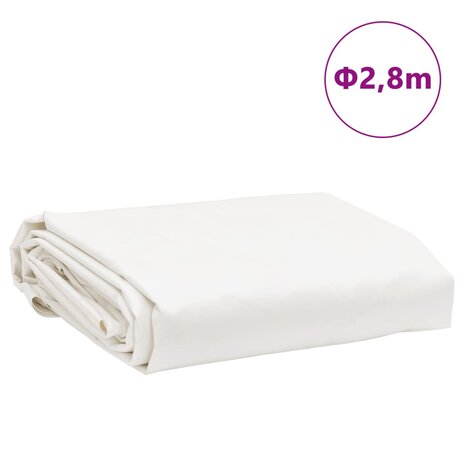 Dekzeil 650 g/m² Ø 2,8 m wit 8