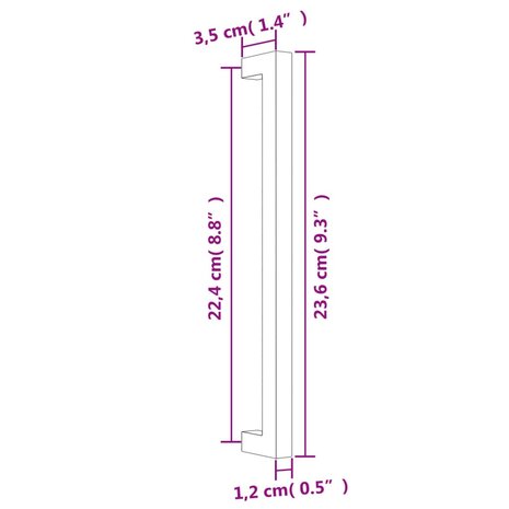Handvatten 10 st 224 mm roestvrij staal zwart 8