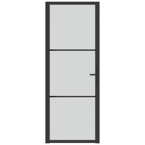 Binnendeur 76x201,5 cm matglas en aluminium zwart 3