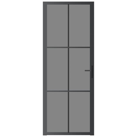 Binnendeur 76x201,5 cm ESG-glas en aluminium zwart 3