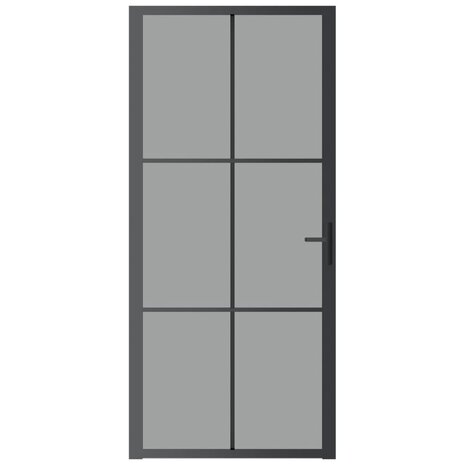 Binnendeur 93x201,5 cm ESG-glas en aluminium zwart 3