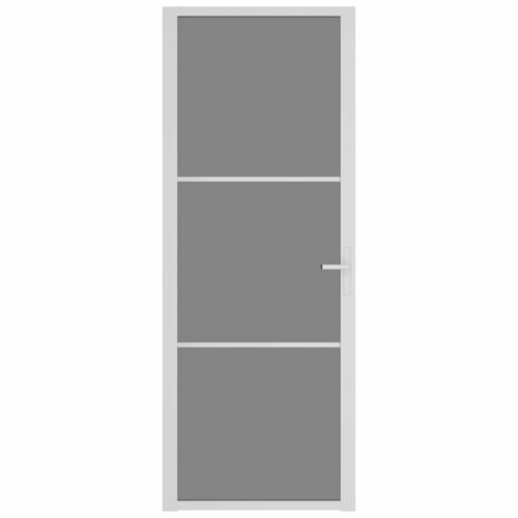 Binnendeur 76x201,5 cm ESG-glas en aluminium wit 3