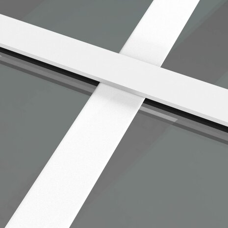 Binnendeur 102,5x201,5 cm ESG-glas en aluminium wit 6