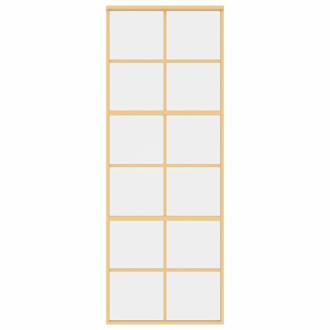 Schuifdeur 76x205 cm helder ESG-glas en aluminium goudkleurig 4