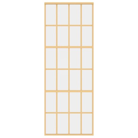 Schuifdeur 76x205 cm helder ESG-glas en aluminium goudkleurig 4