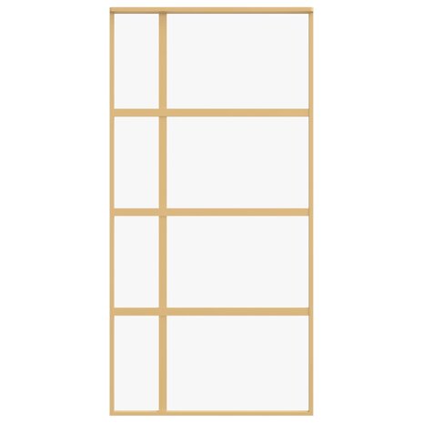 Schuifdeur 102,5x205 cm helder ESG-glas en aluminium goudkleur 4