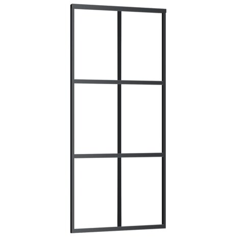 Schuifdeur met beslag 90x205 cm aluminium en ESG-glas 3