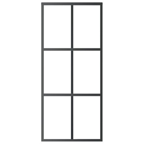 Schuifdeur met beslag 90x205 cm aluminium en ESG-glas 4
