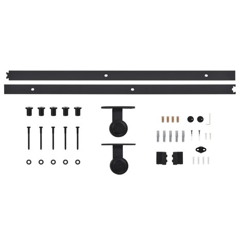 Schuifdeur met beslag 90x205 cm aluminium en ESG-glas 8