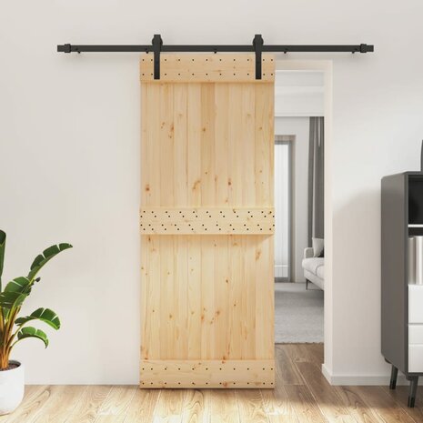 Schuifdeur met beslag 85x210 cm massief grenenhout 1