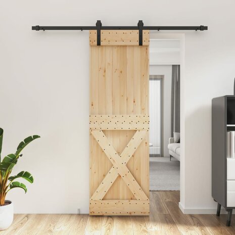 Schuifdeur met beslag 70x210 cm massief grenenhout 1