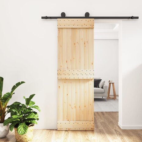 Schuifdeur met beslag 70x210 cm massief grenenhout 1