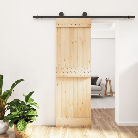 Schuifdeur met beslag 70x210 cm massief grenenhout 1