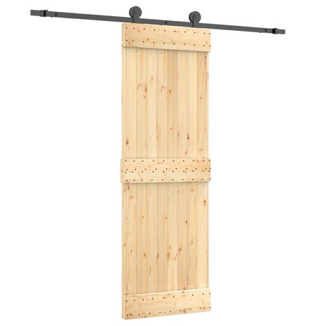 Schuifdeur met beslag 70x210 cm massief grenenhout 2