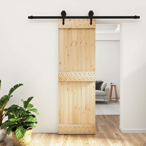 Schuifdeur met beslag 70x210 cm massief grenenhout 1